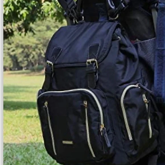 Black Backpack Diaper Bag - Picture 3 of 4